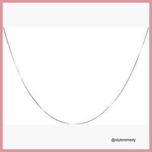 925 Sterling Silver Delicate Box Chain Necklace - Hypoallergenic